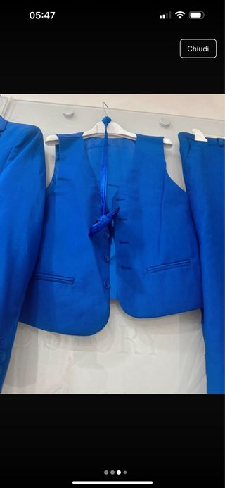 Completo elegante bambino blu 12 anni