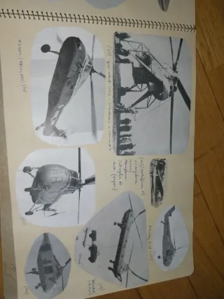 Álbum srtesanal antiguo aviones de guerra