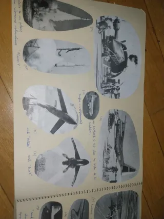 Álbum srtesanal antiguo aviones de guerra