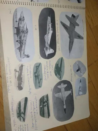 Álbum srtesanal antiguo aviones de guerra