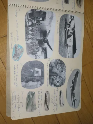 Álbum srtesanal antiguo aviones de guerra