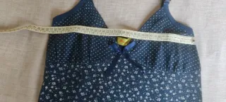 Abito corto romantico blu taglia M