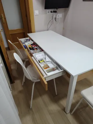 Conjunto mesa cocina, sillas y banco