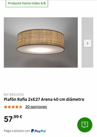Plafón Rafia Arena 40cm Leroy Merlin