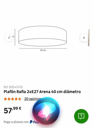 Plafón Rafia Arena 40cm Leroy Merlin