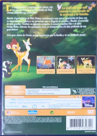 DVD Bambi Película Infantil Animada