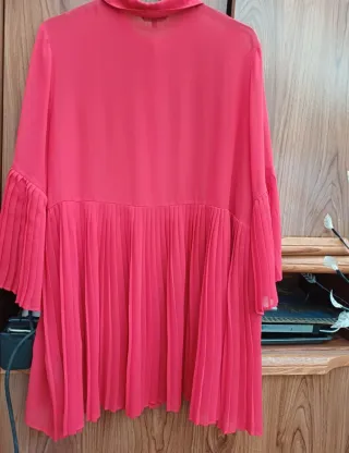 Blusa transparente roja