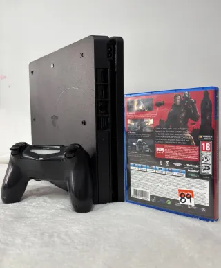 Ps4 Slim 1TB Negra + Mando + Juego Wolfenstein