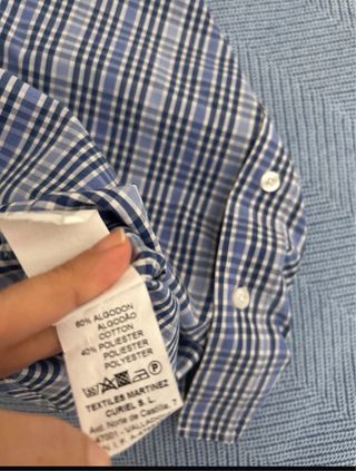 Camisa S.OLERA cuadros azul y blanco