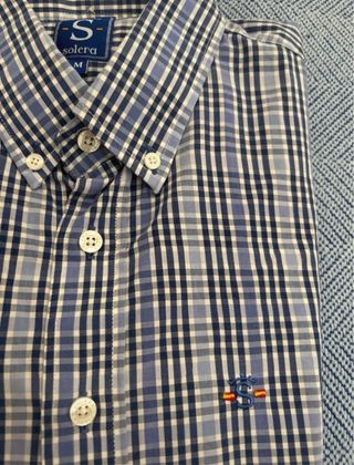 Camisa S.OLERA cuadros azul y blanco