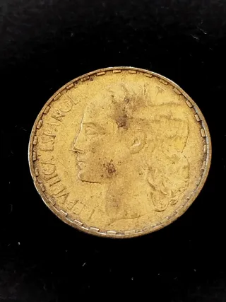 Moneda 1 Peseta 1937, II República Española.