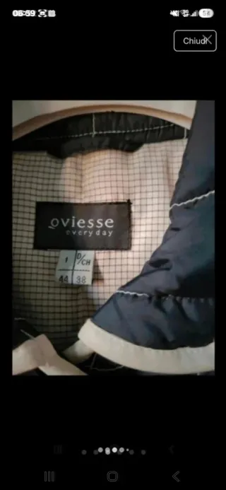 Giacca donna Ovs trapuntata nera impunture bianche