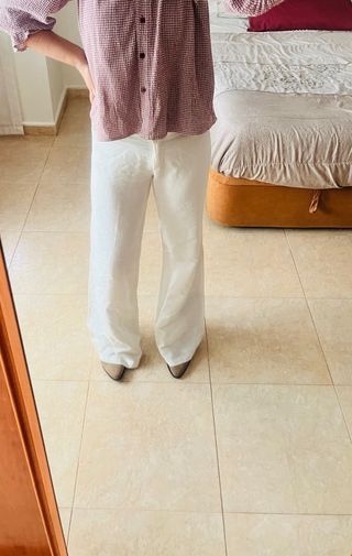 Pantalones de lino blancos talla 38