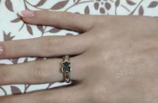 Anillo Gen en plata y espinelas talla 12