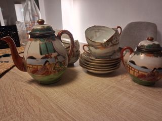 Juego de té porcelana Antigua China