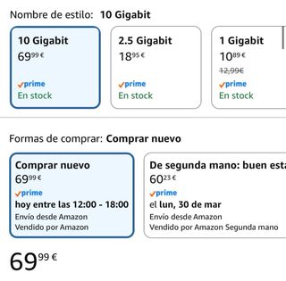 Tarjeta Red PCIe 10 GB/s TP-Link
