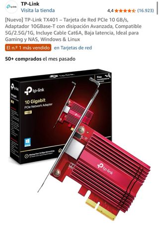 Tarjeta Red PCIe 10 GB/s TP-Link