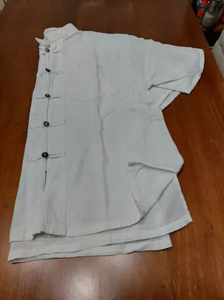 Camisa blanca de lino 6XL