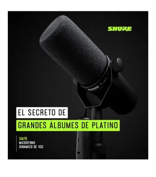 Micrófono Shure SM7B Dinámico Cardioide