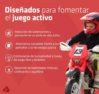 Moto Eléctrica Infantil Roja y Negra