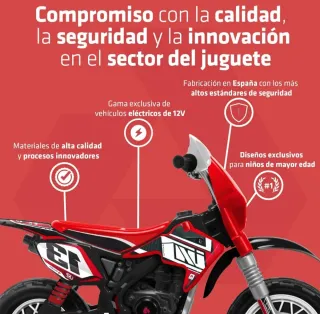 Moto Eléctrica Infantil Roja y Negra