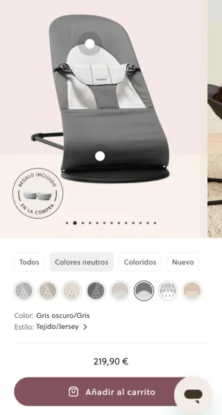 Hamaca Babybjorn gris