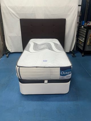 Cama Canapé Abatible y Colchón Visco 90x180