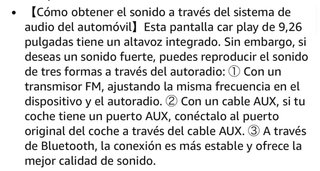 Pantalla Volam 9,26" CarPlay y AndroidAuto - Nueva