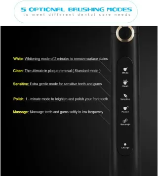 Seago Ultrasonic cepillo de dientes eléctrico color blanco. SG-507