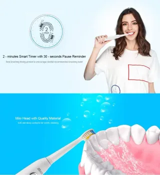 Seago Ultrasonic cepillo de dientes eléctrico color blanco. SG-507