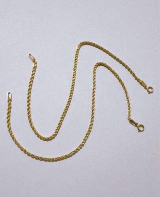 2 bracciali funetta in oro giallo 18kt 750