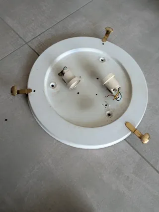 Lampadario vetro e finitura dorata
