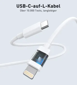 Paquete de 2 20 W USB-C cargador rápido + 2 m USB-C a Light-Ning cable de carga rápida compatible con iPhone