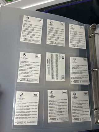 Lote cromos Real Madrid Champions 99/00