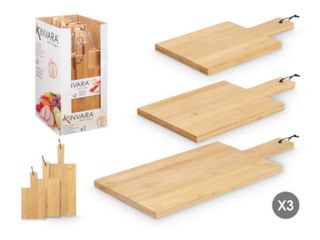 Set 3 taglieri in bambù con manico