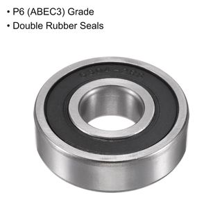 2 cuscinetti 6304-2RS da 20 x 52 x 15 mm, guarnizioni in gomma doppie in acciaio cromato