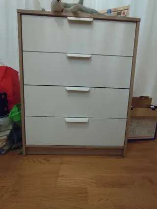 Cajonera Habitación/Salón Madera y Plástico