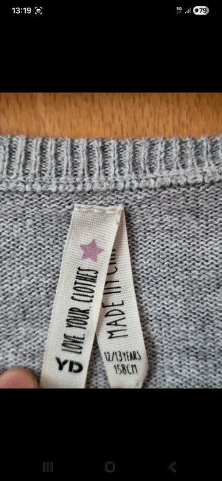 Jersey gris estrellas Primark Talla S