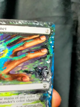 Carta Magic Arcane Signet pintada a mano