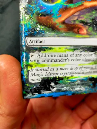 Carta Magic Arcane Signet pintada a mano