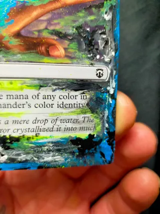 Carta Magic Arcane Signet pintada a mano