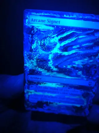 Carta Magic Arcane Signet pintada a mano