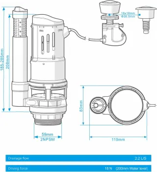 Ibergrif, M20522 Meccanismo di Scarica per Cisterna