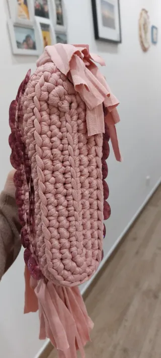 Borsa uncinetto con paillettes