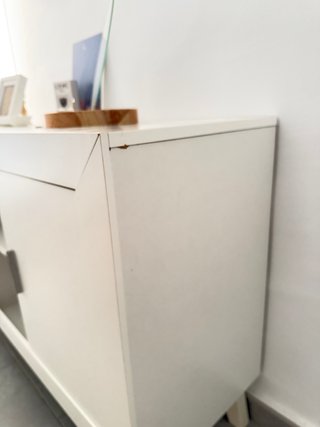 Mueble TV blanco madera