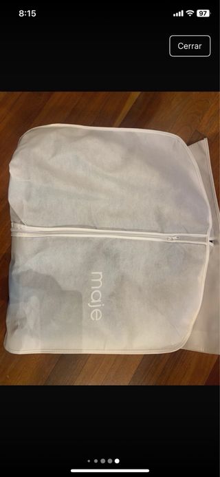 Cazadora Piel Maje Negra Multicolor