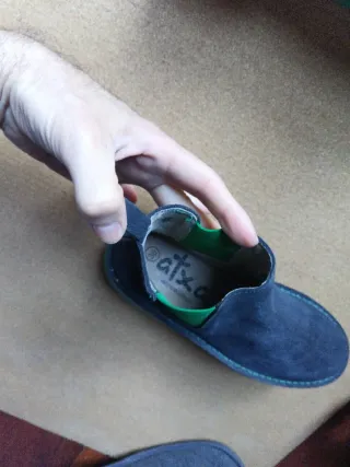 Botines Azul Marino con Detalles Verdes