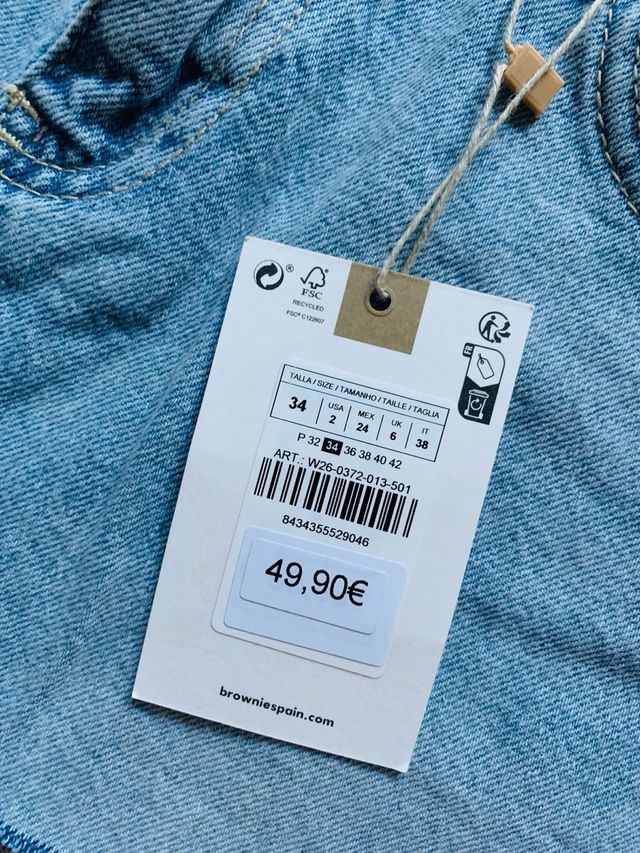 Shorts Nuevos vaqueros Brownie T/34