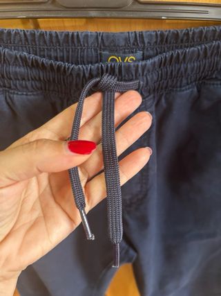 Pantaloni bambino blu con laccetto