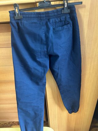 Pantaloni bambino blu con laccetto